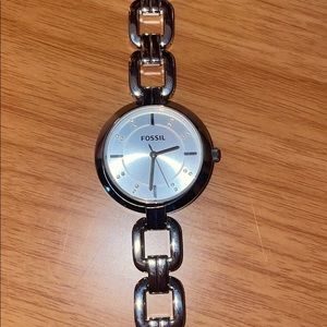 Silver Fossil watch